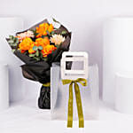 Vibrant Orange Rose And Gerbera Bouquet