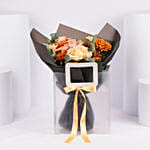 Golden Peach Rose Elegance Bouquet