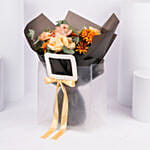Golden Peach Rose Elegance Bouquet