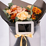 Golden Peach Rose Elegance Bouquet