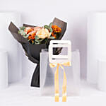 Golden Peach Rose Elegance Bouquet