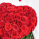 Heart Shaped Rose Arrangement And Chocolates