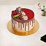 Chocolaty Red Velvet Eggless Cake 16 Portion