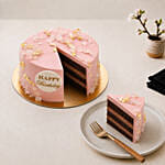 Pink Blossom Celebration Chocolate Cake