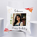 Personalized Birthday Photo Cushion