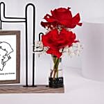 Romantic Rose And Love Frame Stand