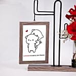 Romantic Rose And Love Frame Stand