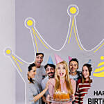 Personalised Birthday Crown Photo LED Lamp