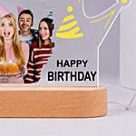 Personalised Birthday Crown Photo LED Lamp