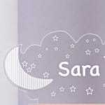 Personalised Moon And Stars Name LED Lamp
