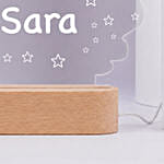 Personalised Moon And Stars Name LED Lamp