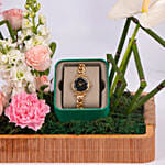 Fossil Gold Tone Watch Gift basket for Her