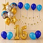Happy Birthday and  Numeric Balloons Decor