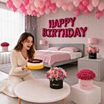 Happy Birthday Premium Decor With Cake