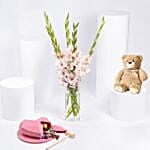 Celebration Combo Flower Teddy N Pinata Chocolate
