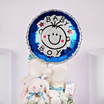 Welcome Baby Boy Gift Basket