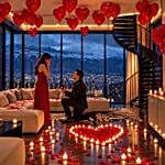 Romantic Decor Of Balloons and Candles