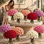 Enchanting 500 Roses Vase Arrangement