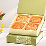 Happy Mid Autumn Festival Flower and Moon Cake