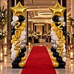Graduation Balloon Pillars Decoration