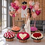Helium Magic With Baskets Of Flowery Love