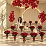 Room Full of Roses and Balloons