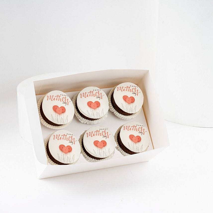 MomS Designed Cupcake Set 6 Pieces Chocolate: Send Cakes to Saudi Arabia