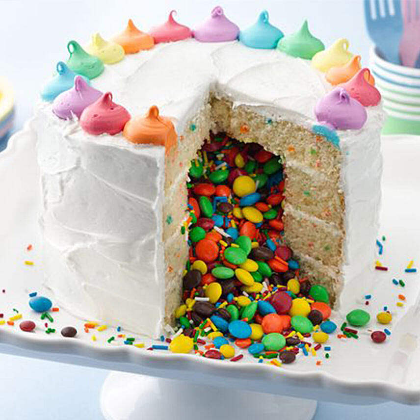 Rainbow Surprise Cake: 