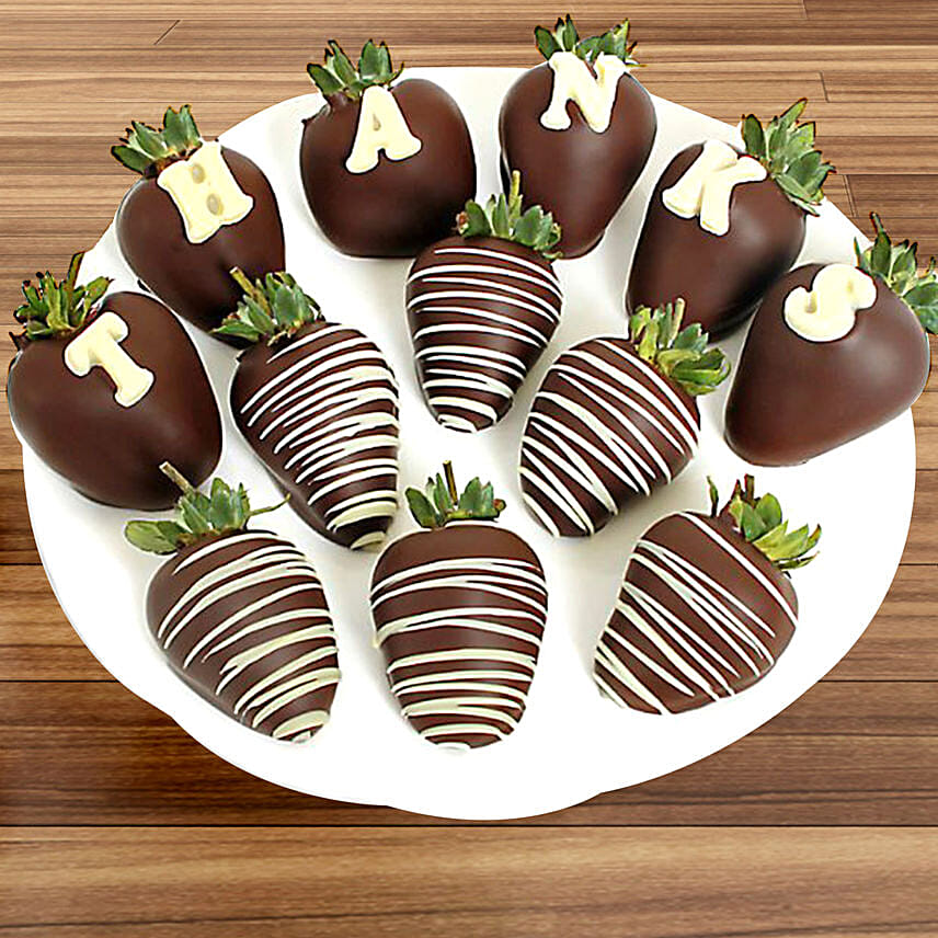 Thanks Belgian Chocolate Strawberries: 