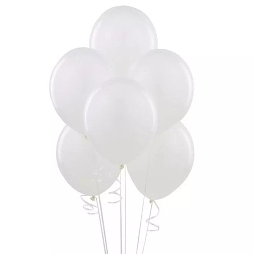 White Helium Balloons: Send Balloons to Saudi Arabia