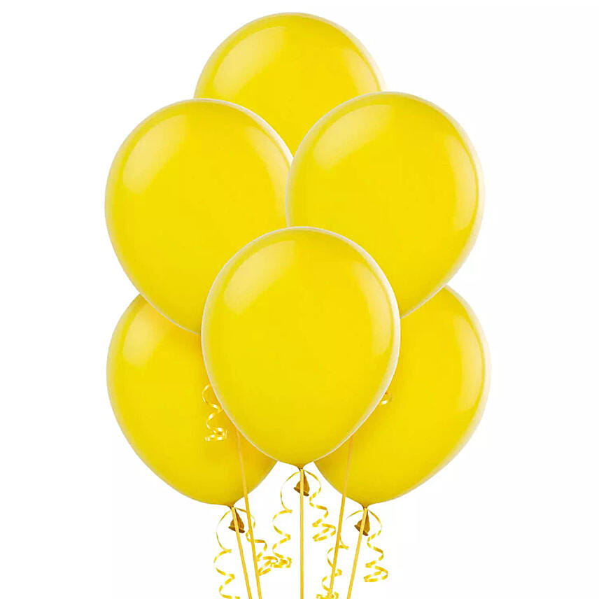 Yellow Helium Balloons: 