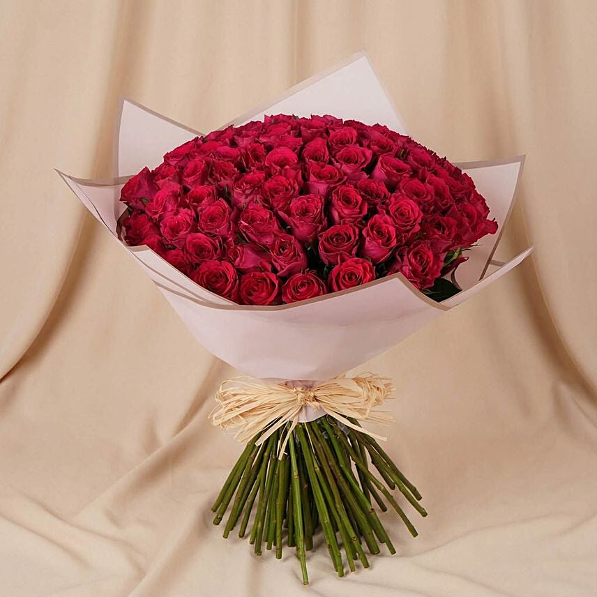 Love&rsquo;s Grand Flower Bouquet | 75 Stunning Roses: Valentines Day Gifts to Saudi Arabia