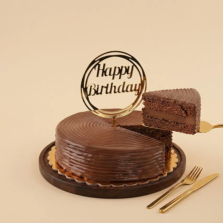 Happy Birthday Chocolate Cake: Send Anniversary Cakes to Saudi Arabia