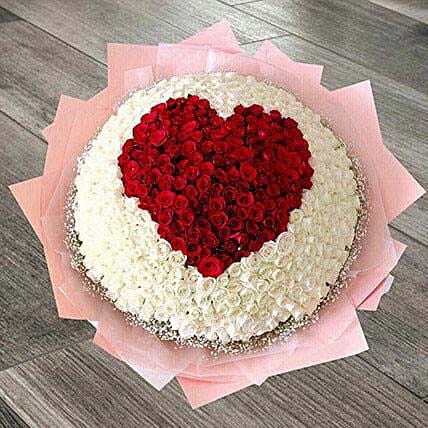 Heart Arrangement Of 400 Roses: Flowers To Dhahran