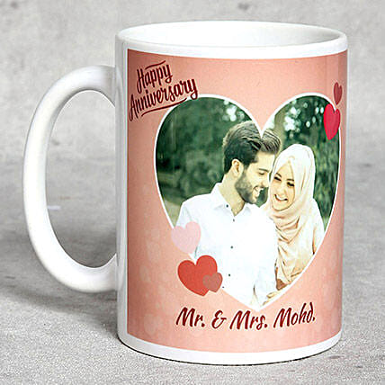 Personalised Anniversary Mug White: 