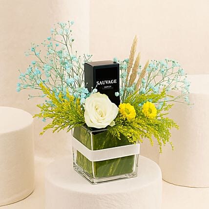 Dior Sauvage Edp For Men N Flower Stunning Vase A: 