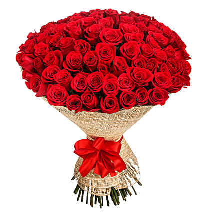 Elegant Red Roses Bouqet: Gifts To Al Qatif