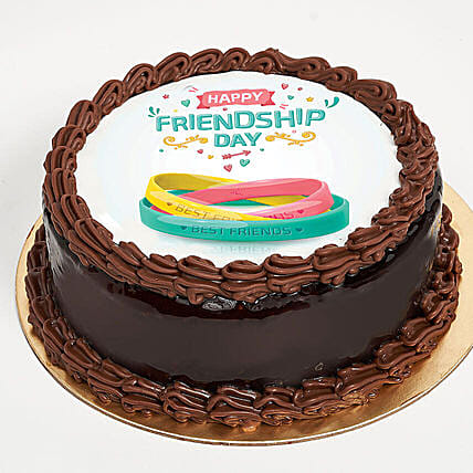 Friendship Day Chocolate Cake 500 Grams: Gifts To Mecca