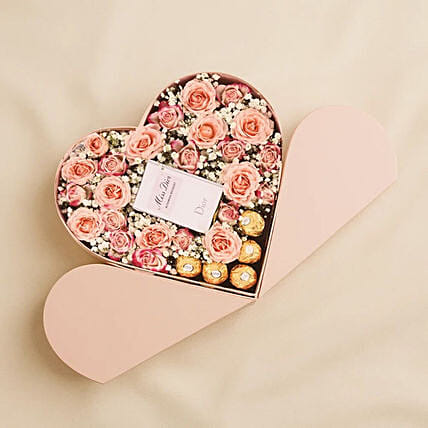 Miss Dior Blooming Perfume For Her With Roses N Chocolates: Send Gifts to Saudi Arabia