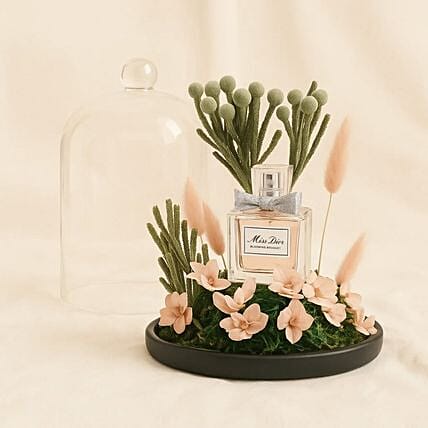 Miss Dior Perfume For Her N Dried Flowers Glass Dome A: Send Gifts to Saudi Arabia