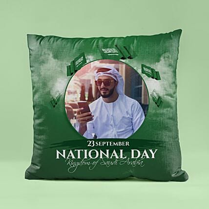 National Day Special Cushion: Send Personalised Gifts to Saudi Arabia
