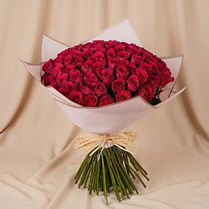 Love&rsquo;s Grand Flower Bouquet | 75 Stunning Roses: Send Valentines Day Gifts to Saudi Arabia