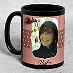 Black Personalised Birthday Mug