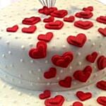 Flowing Hearts Chocolate Fondant Cake 1 Kg