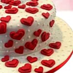 Flowing Hearts Vanilla Fondant Cake 1.5 Kg