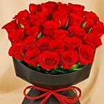 30 Red Roses Bouquet In New Elegant Sleeve
