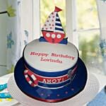 Ahoy Captain Theme Cake 8 Portions Chocolate