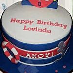 Ahoy Captain Theme Cake 8 Portions Chocolate