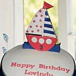 Ahoy Captain Theme Cake 8 Portions Chocolate