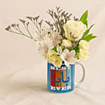 Best Father Ever Flowers in Mug